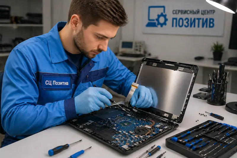 Ремонт шлейфа матрицы ноутбука в Омске