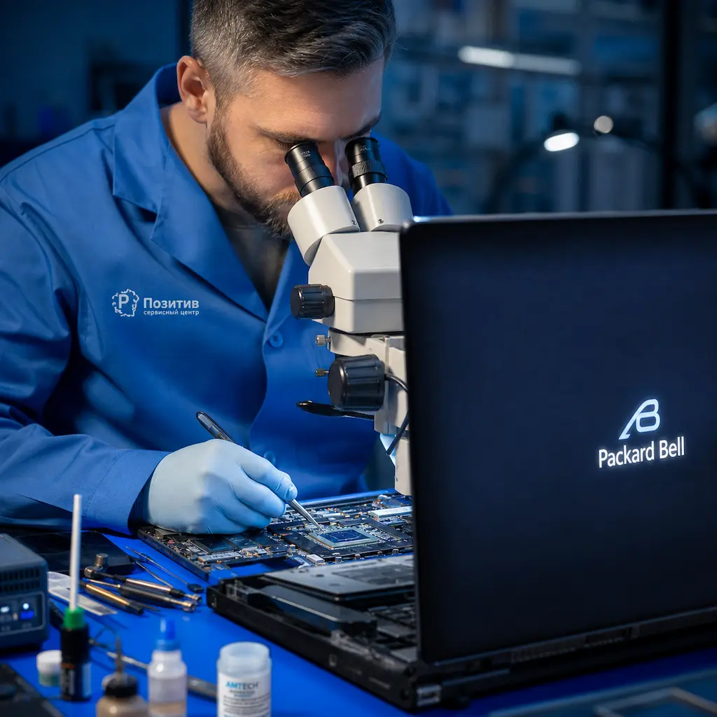 Замена видеокарты ноутбука Packard Bell в Омске