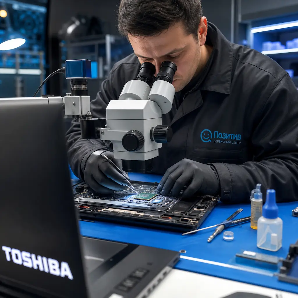 Замена видеокарты ноутбука Toshiba в Омске