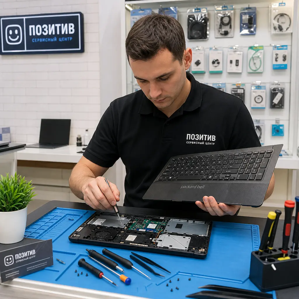заменить клавиатуру на ноутбуке Packard Bell в Омске
