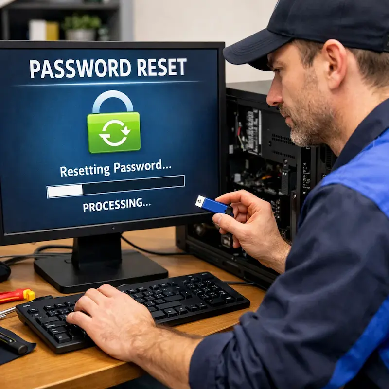 Удаление пароля на компьютере в Омске