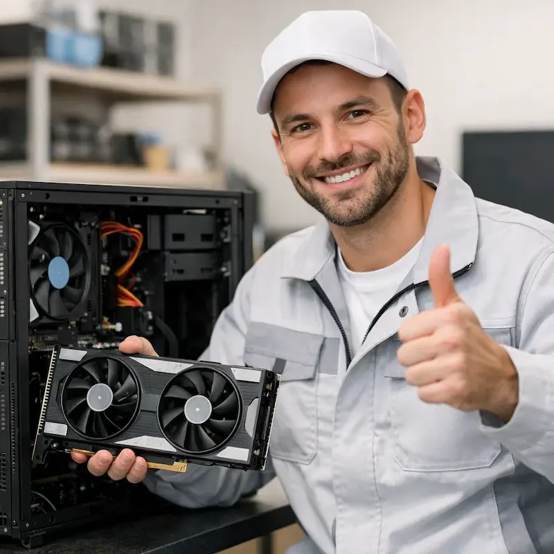 установка видеокарты на ПК в Омске