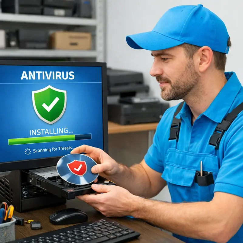 Установка антивируса в Омске на дому